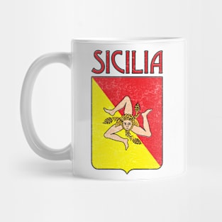 Sicilia - - Old School Faded Style Design Mug